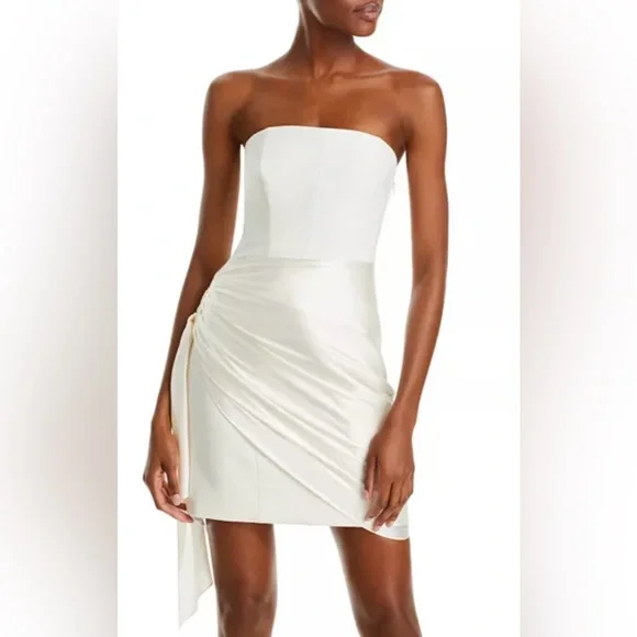 cinq  sept kennith side-tied strapless cocktail dress cinq a sept | Dresses | Cinq A Sept Kennith Sidetied Strapless Cocktail  Dress